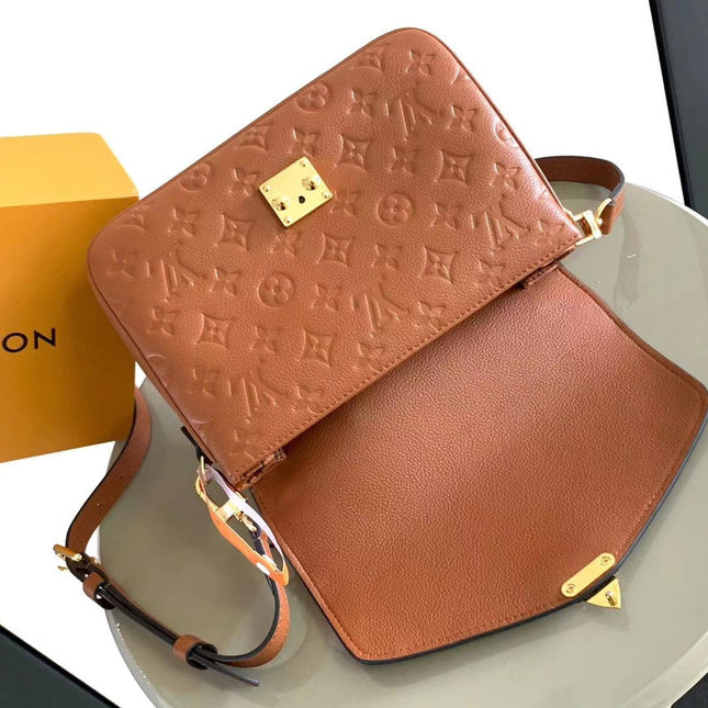 POCHETTE MÉTIS 25 IN COGNAC MONOGRAM EMPREINTE LEATHER GOLD HARDWARE