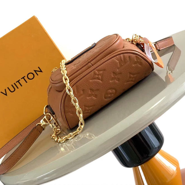 MINI BUMBAG 17 IN COGNAC MONOGRAM EMPREINTE LEATHER GOLD HARDWARE