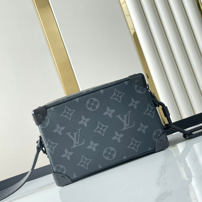 MINI SOFT TRUNK 18 IN GUN METAL MONOGRAM ECLIPSE CANVAS