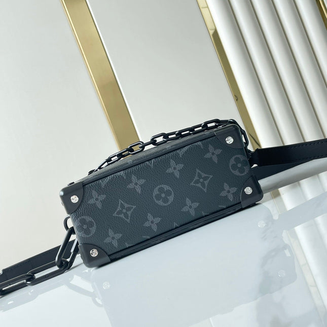 MINI SOFT TRUNK 18 IN GUN METAL MONOGRAM ECLIPSE CANVAS