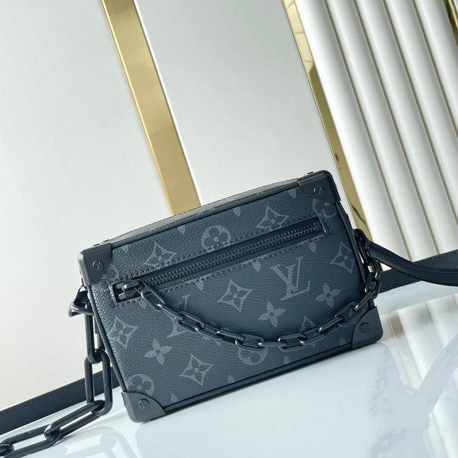 MINI SOFT TRUNK 18 IN GUN METAL MONOGRAM ECLIPSE CANVAS
