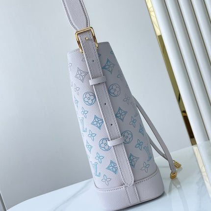 FLORE 28 IN WHITE PERFORATED CALFSKIN