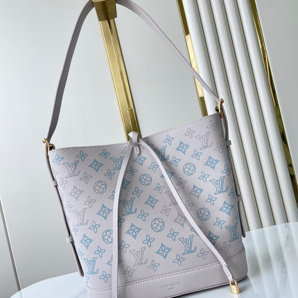 FLORE 28 IN WHITE PERFORATED CALFSKIN