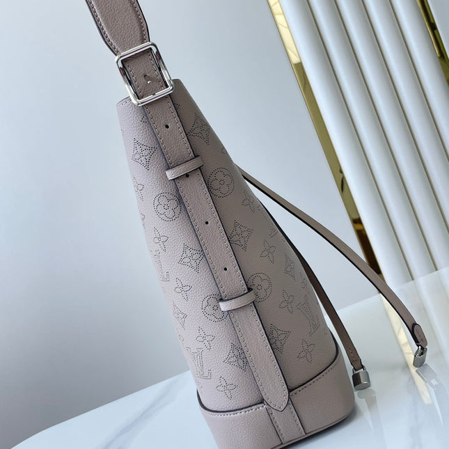 FLORE 28 IN GALET PERFORATED CALFSKIN