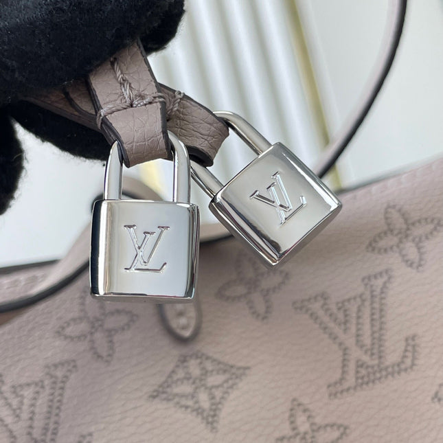 FLORE 28 IN GALET PERFORATED CALFSKIN