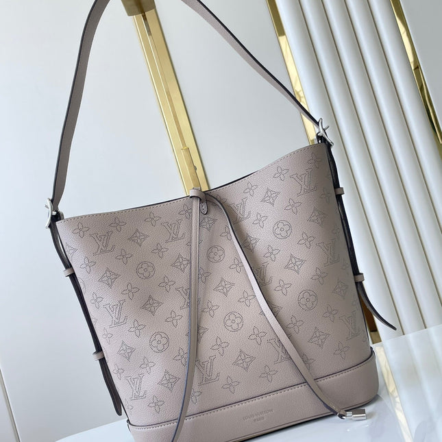 FLORE 28 IN GALET PERFORATED CALFSKIN