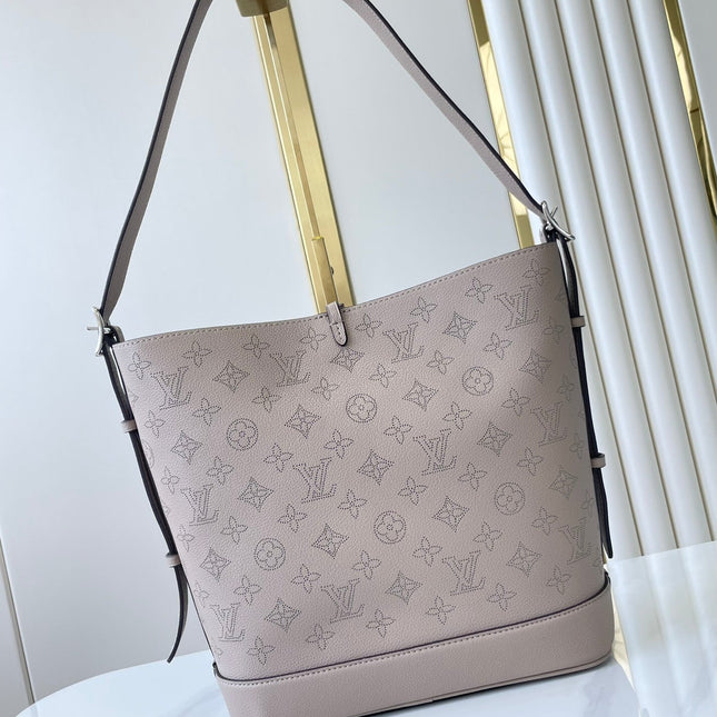 FLORE 28 IN GALET PERFORATED CALFSKIN