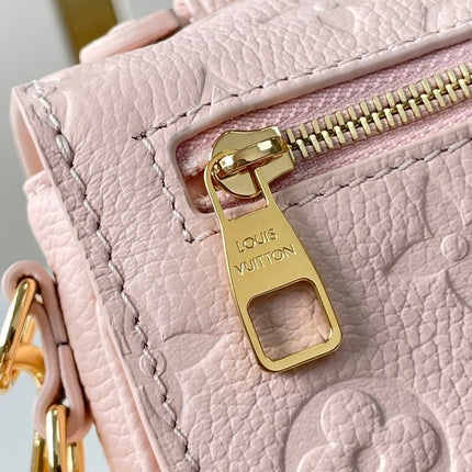POCHETTE MÉTIS EAST WEST 21 IN PINK OPALE MONOGRAM ECLIPSE CANVAS GOLD BUCKLE