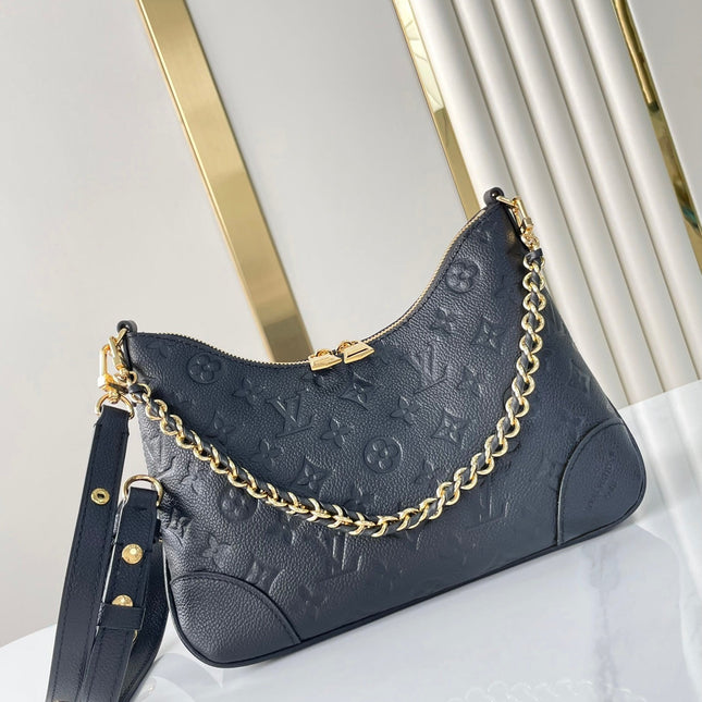 BOULOGNE 29 IN BLACK MONOGRAM EMPREINTE LEATHER GOLD HARDWARE