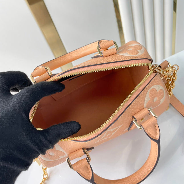 SPEEDY BANDOULIÈRE 20 IN ARIZONA CREAM MONOGRAM EMPREINTE LEATHER