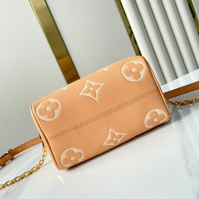 SPEEDY BANDOULIÈRE 20 IN ARIZONA CREAM MONOGRAM EMPREINTE LEATHER