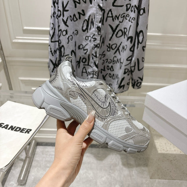 DIOR 25S CHRONO SNEAKER 45MM IN MESH WITH SILVER CALFSKIN