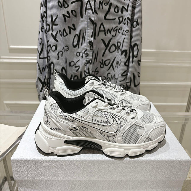 DIOR 25S CHRONO SNEAKER 45MM IN MESH WITH WHITE AND BLACK CALFSKIN