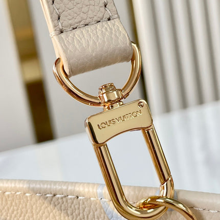 ONTHEGO 25 IN CREAM BLUE CALFSKIN GOLD HARDWARE