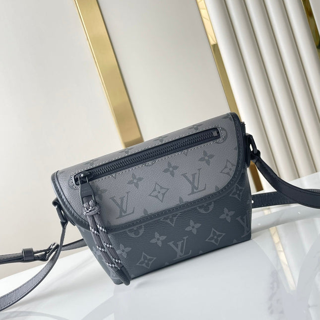 PULSE WEARABLE WALLET 22 IN GUN METAL MONOGRAM ECLIPSE COATED CANVAS