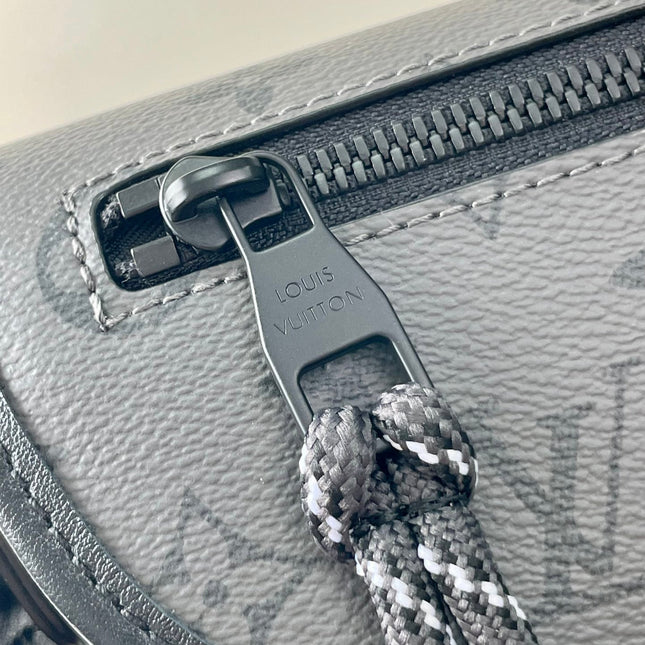 PULSE WEARABLE WALLET 22 IN GUN METAL MONOGRAM ECLIPSE COATED CANVAS