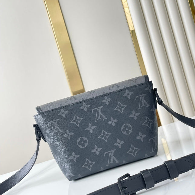 PULSE WEARABLE WALLET 22 IN GUN METAL MONOGRAM ECLIPSE COATED CANVAS