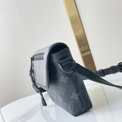 PULSE WEARABLE WALLET 22 IN GUN METAL MONOGRAM ECLIPSE COATED CANVAS