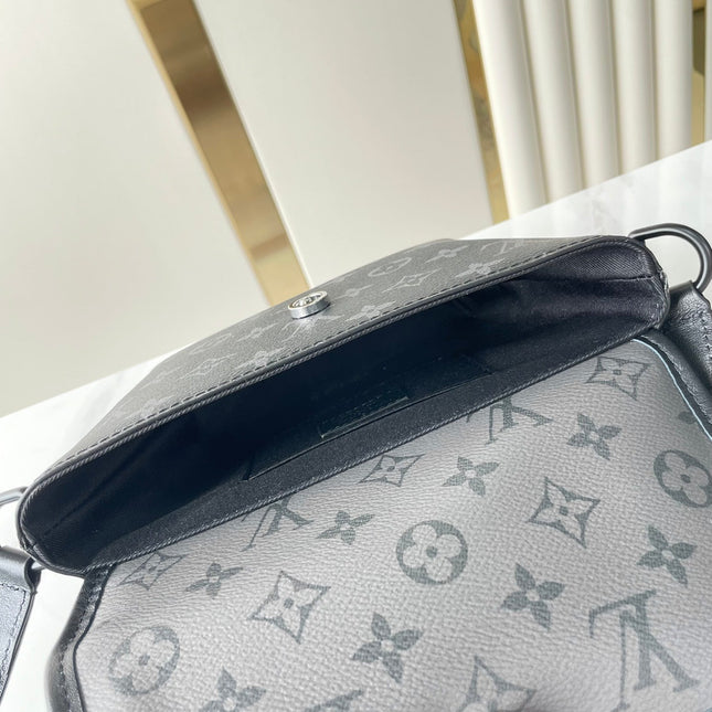 PULSE WEARABLE WALLET 22 IN GUN METAL MONOGRAM ECLIPSE COATED CANVAS
