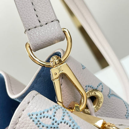 BELLA TOTE 32 IN BLUME PERFORATED CALFSKIN GOLD HARDWARE