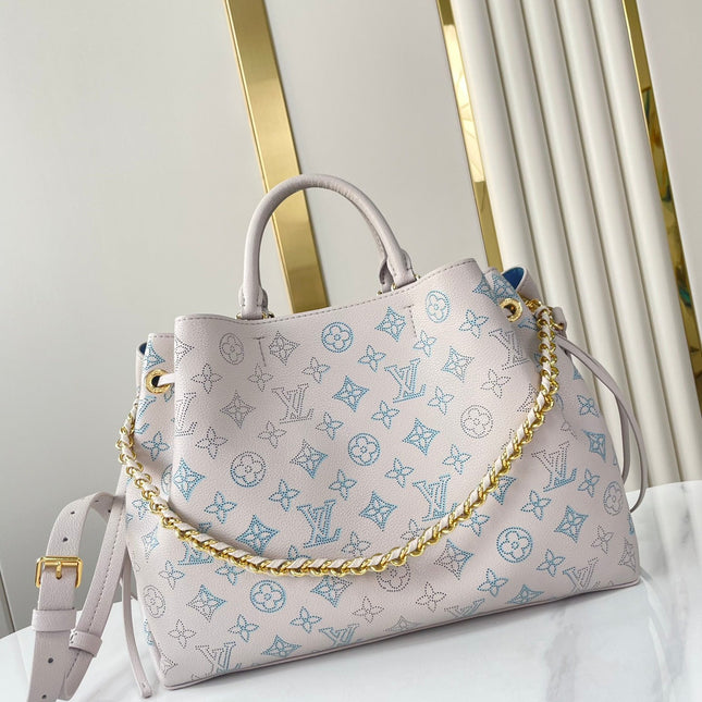 BELLA TOTE 32 IN BLUME PERFORATED CALFSKIN GOLD HARDWARE
