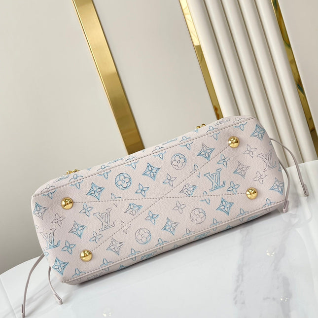 BELLA TOTE 32 IN BLUME PERFORATED CALFSKIN GOLD HARDWARE