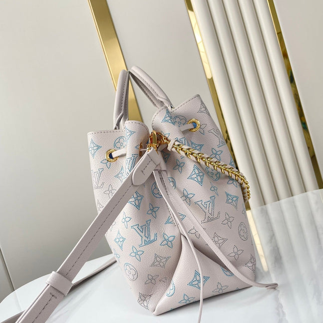 BELLA TOTE 32 IN BLUME PERFORATED CALFSKIN GOLD HARDWARE
