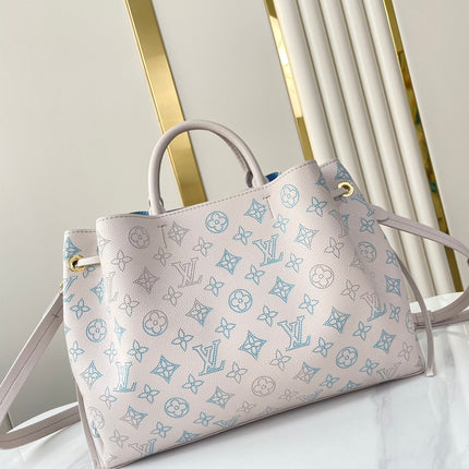 BELLA TOTE 32 IN BLUME PERFORATED CALFSKIN GOLD HARDWARE