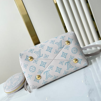 BELLA 22 IN BLUME PERFORATED CALFSKIN GOLD HARDWARE