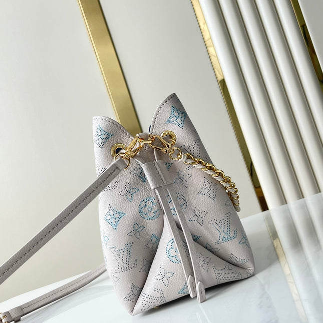 BELLA 22 IN BLUME PERFORATED CALFSKIN GOLD HARDWARE