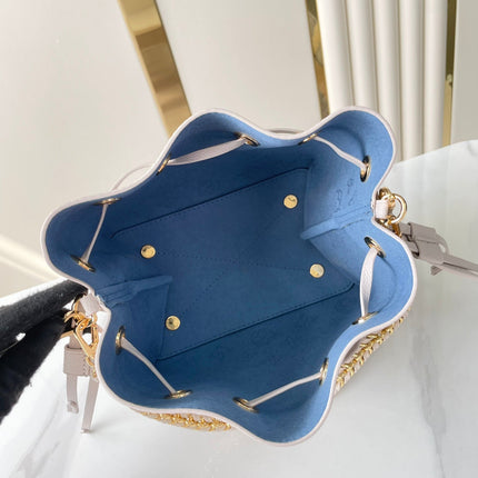 BELLA 22 IN BLUME PERFORATED CALFSKIN GOLD HARDWARE