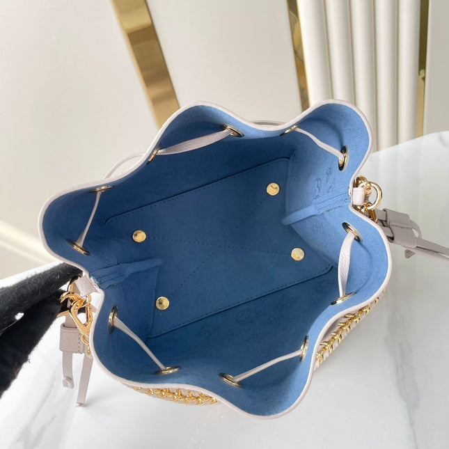 BELLA 22 IN BLUME PERFORATED CALFSKIN GOLD HARDWARE