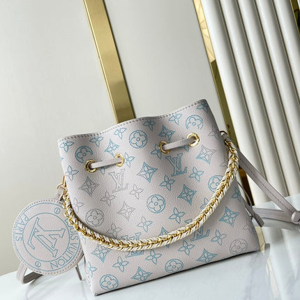 BELLA 22 IN BLUME PERFORATED CALFSKIN GOLD HARDWARE