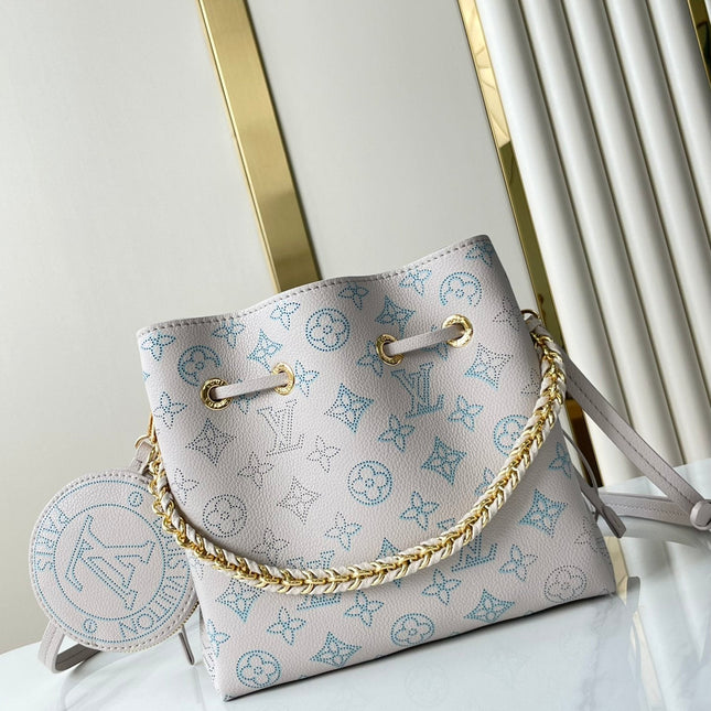 BELLA 22 IN BLUME PERFORATED CALFSKIN GOLD HARDWARE