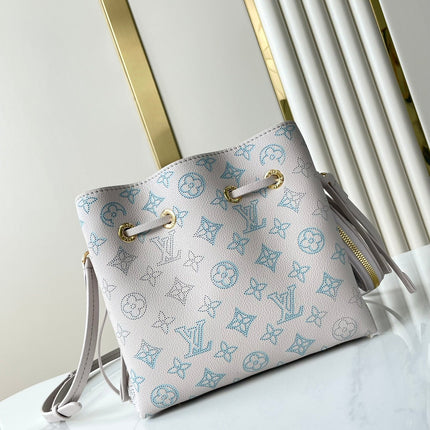 BELLA 22 IN BLUME PERFORATED CALFSKIN GOLD HARDWARE
