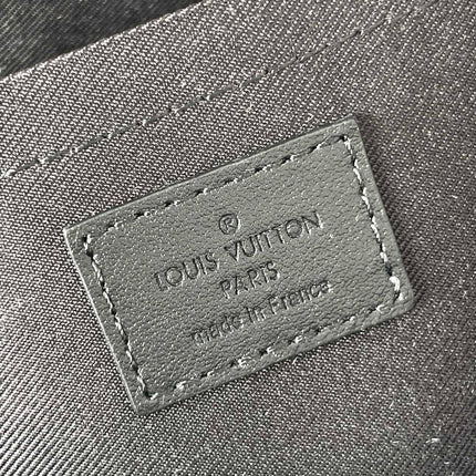PULSE MESSENGER 26 IN GUN METAL MONOGRAM ECLIPSE COATED CANVAS