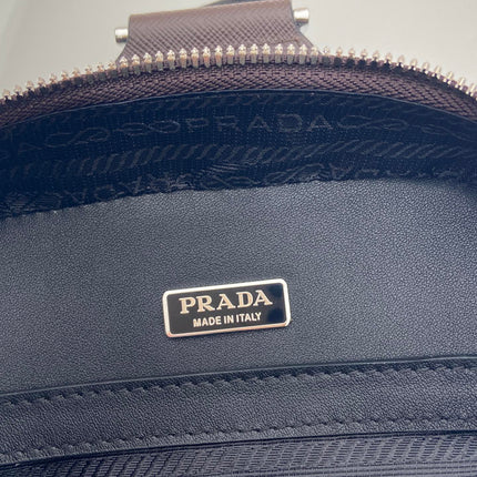 CHEST BAG 20 IN CHOCOLATE SAFFIANO LEATHER