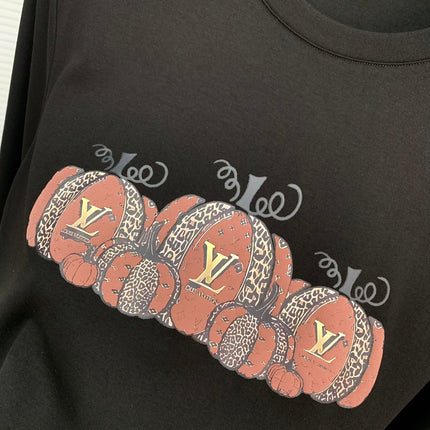LONG-SLEEVE T-SHIRT BLACK COTTON 239578
