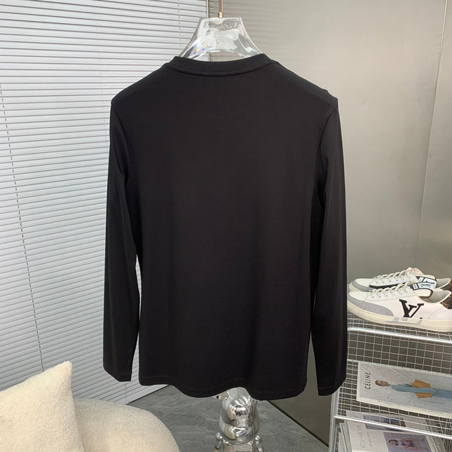 LONG-SLEEVE T-SHIRT BLACK COTTON 239578