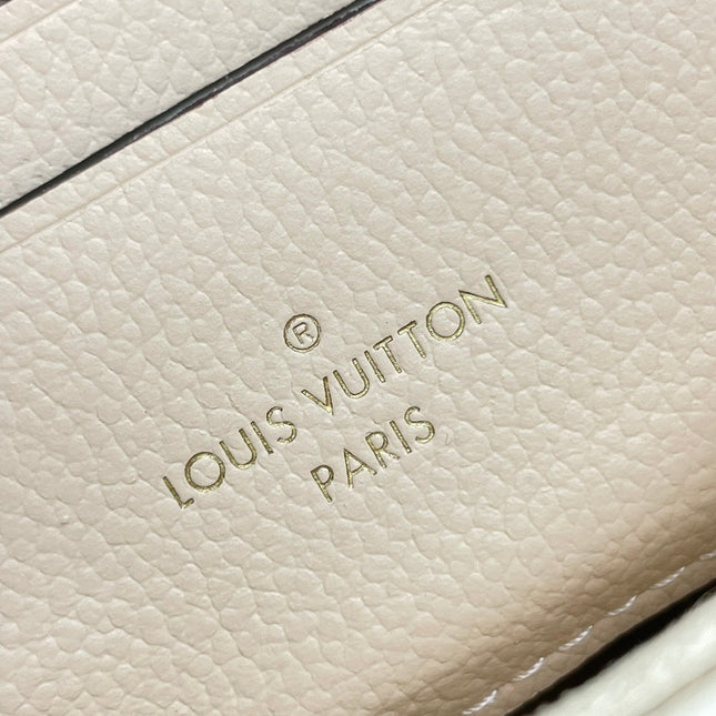 NANO MADELEINE 21 IN CREAM EMBOSSED CALFSKIN GOLD HARDWARE