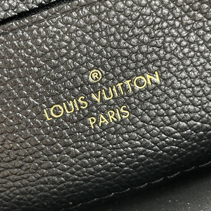 NANO MADELEINE 21 IN BLACK EMBOSSED CALFSKIN GOLD HARDWARE