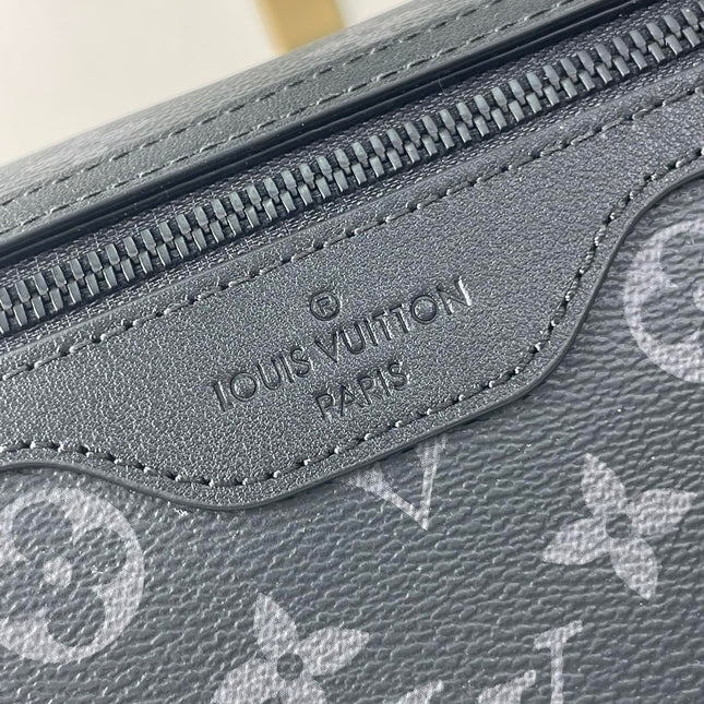 MESSENGER VOYAGER PM 33 IN GUN METAL MONOGRAM ECLIPSE CANVAS