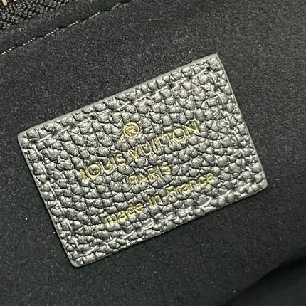 ONTHEGO PM 25 IN GUN METAL EMBOSSED CALFSKIN