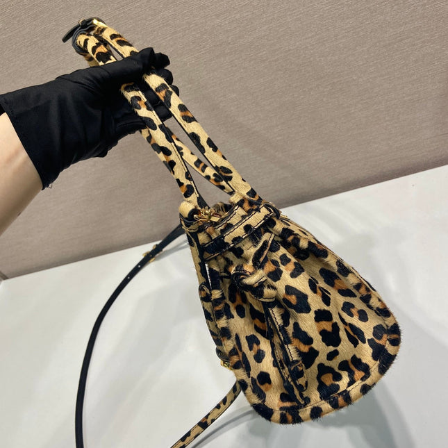 TOP HANDLE BAG 32 IN LEOPARD PRINT LEATHER