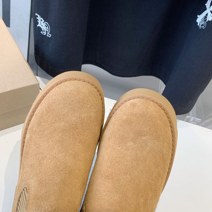 MINI MARTIN BOOTS IN CIDER BROWN SUEDE