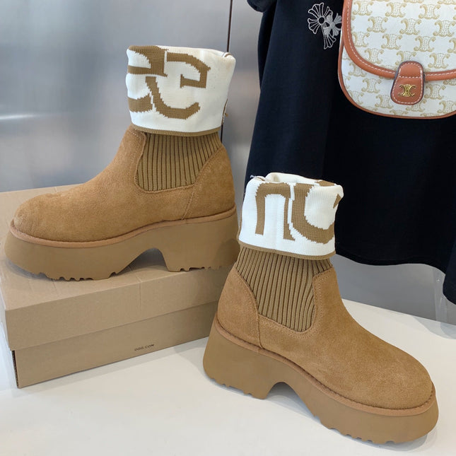 MINI MARTIN BOOTS IN CIDER BROWN SUEDE