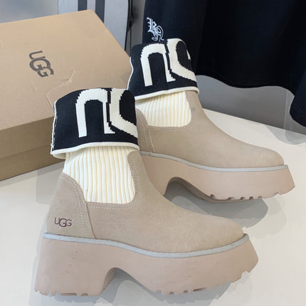 MINI MARTIN BOOTS IN ECRU TAN SUEDE