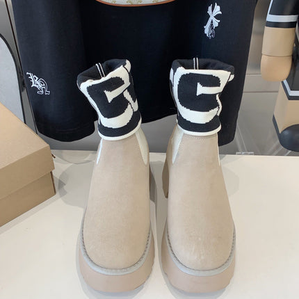 MINI MARTIN BOOTS IN ECRU TAN SUEDE