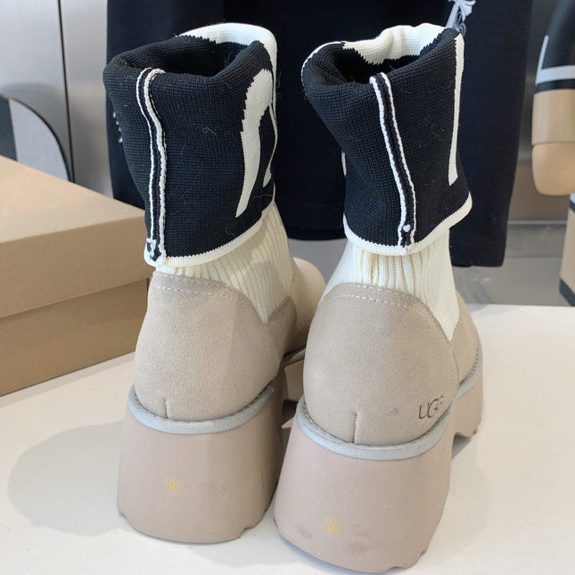 MINI MARTIN BOOTS IN ECRU TAN SUEDE