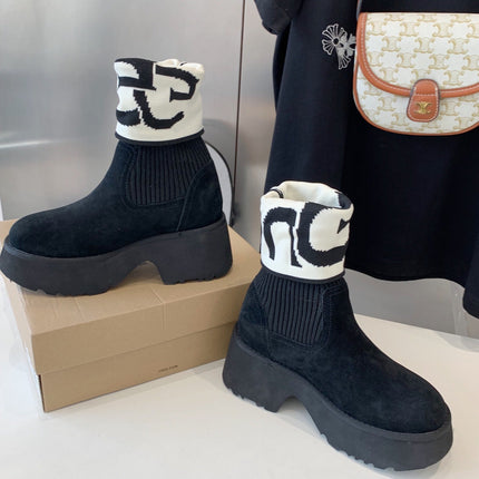 MINI MARTIN BOOTS IN BLACK SUEDE